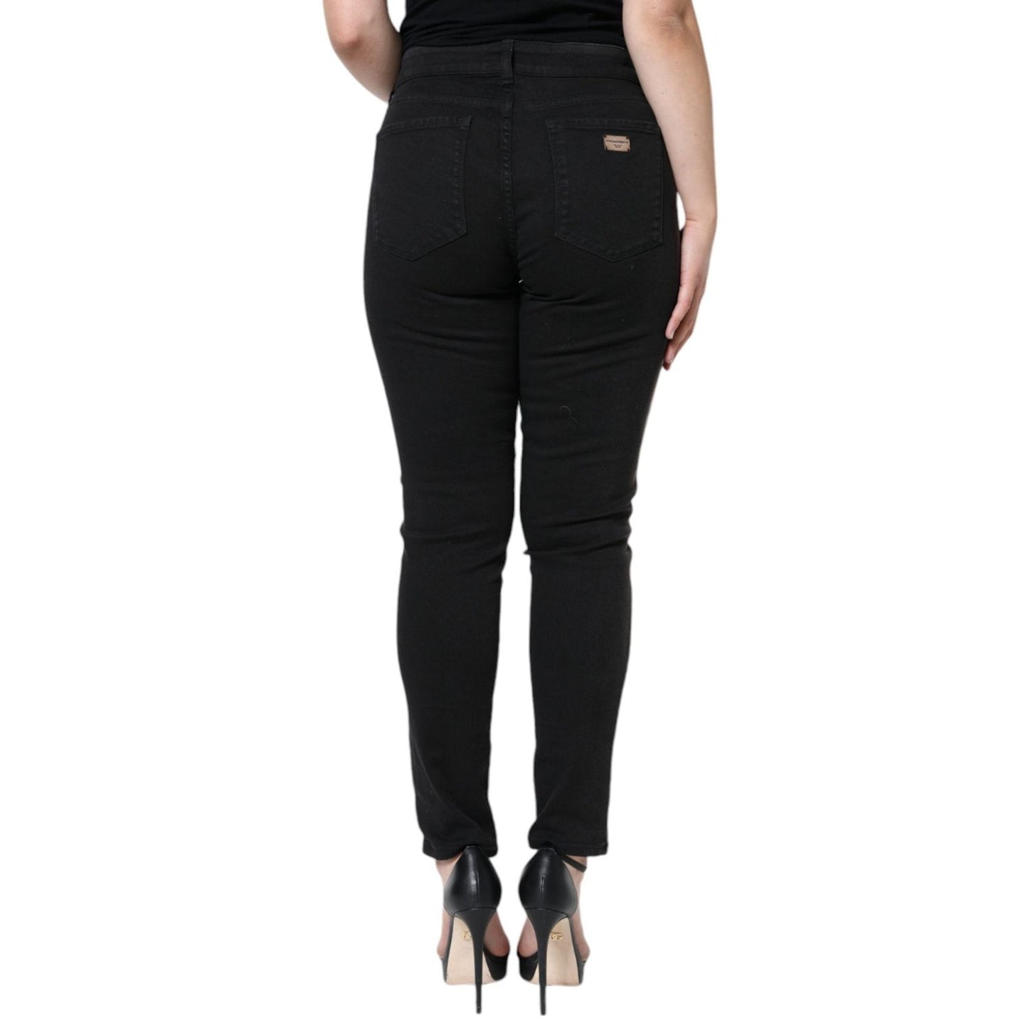 Dolce & Gabbana Black Cotton Stretch Skinny Denim Jeans