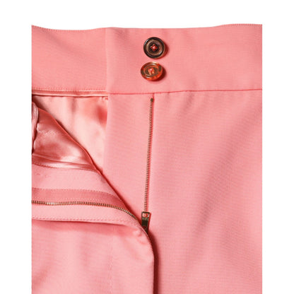 Dolce & Gabbana Rose Pink Polyester High Waist Tapered Pants