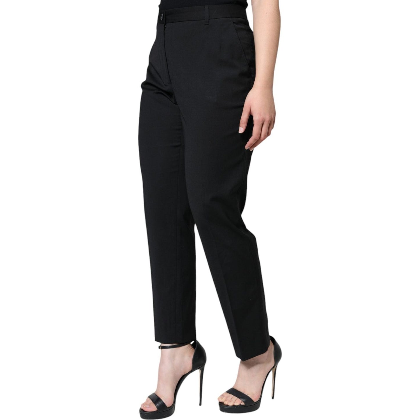 Dolce & Gabbana Black High Waist Tapered Pants PAN75636-46
