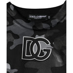 Dolce & Gabbana Black Camouflage Round Neck Sweatshirt Sweater TSH86625-42