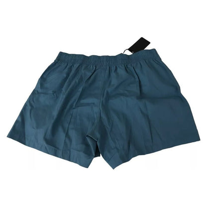 Dolce & Gabbana Blue Cotton Regular Boxer Shorts Underwear