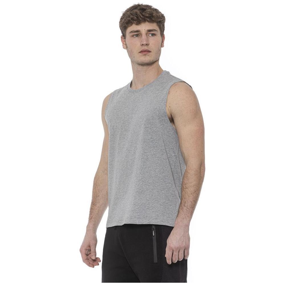 Tond Gray Cotton Men Tank Top