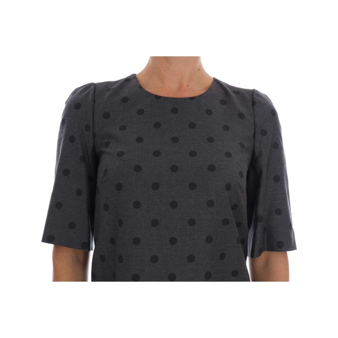 فستان من الصوف المنقط الأنيق من دولتشي آند غابانا