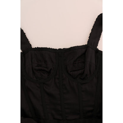 Dolce & Gabbana Black Red Polka Sequined Shift Dress