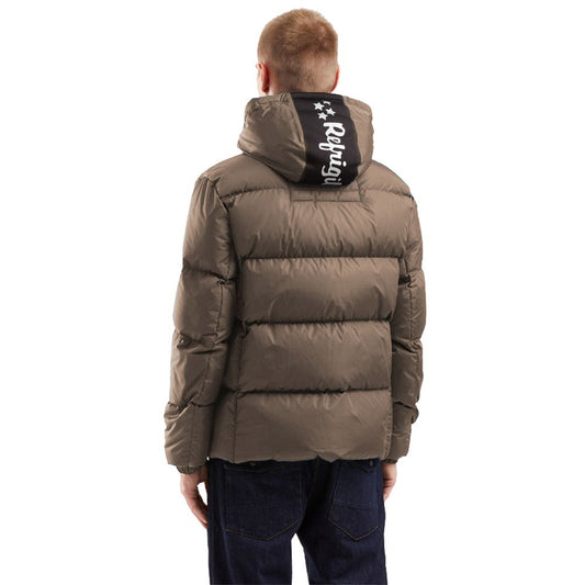 Refrigiwear Brown Nylon Men Jacket RE-13983-XL