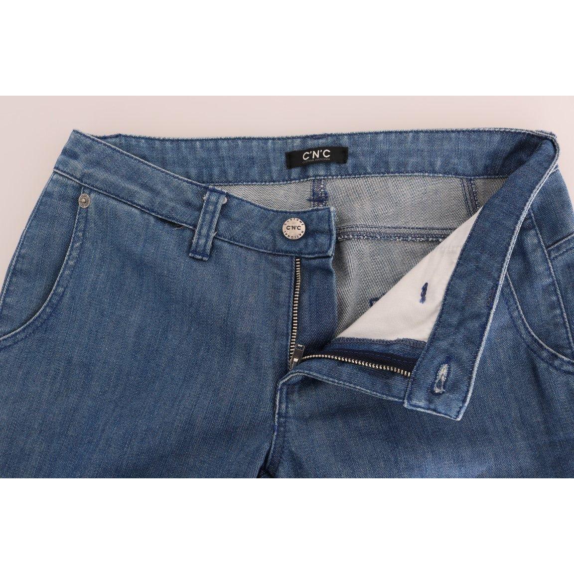 Costume National Blue Wash Cotton Slim Denim Jeans