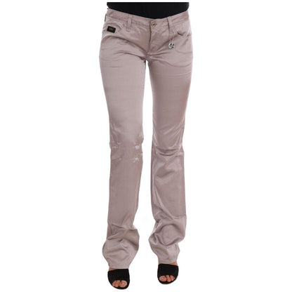 Costume National Beige Cotton Slim Fit Jeans