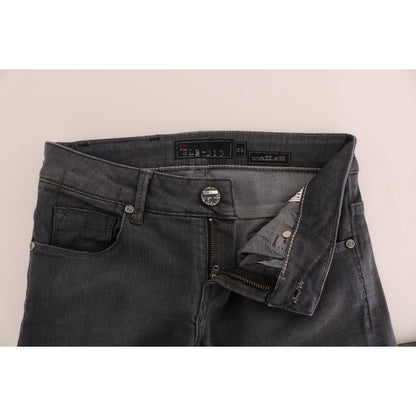 Acht Gray Cotton Slim Fit Denim Jeans