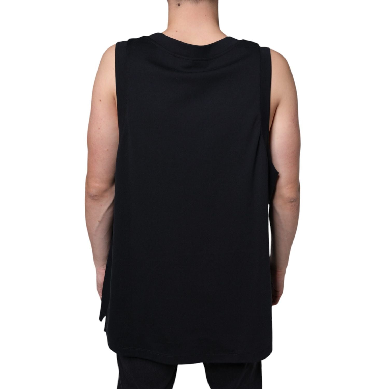 Dolce & Gabbana Black Cotton Born To Be Free Sleeveless T-shirt