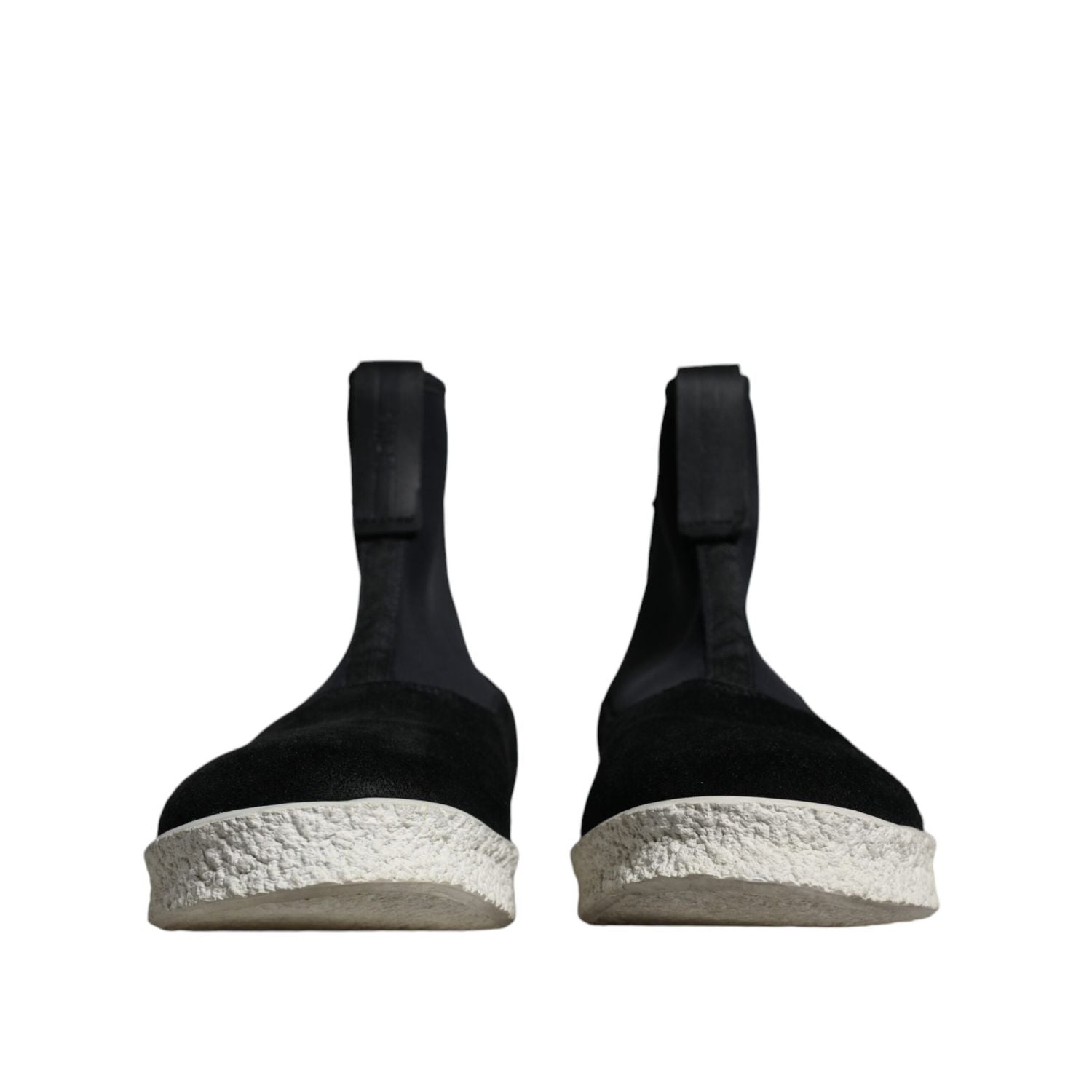 Alexander McQueen Black White Neoprene Takeshi Mid Calf Boots Shoes