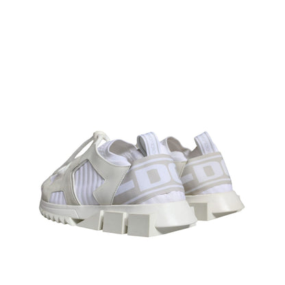 Dolce & Gabbana White Mesh Sorrento Trekking Sneakers Shoes