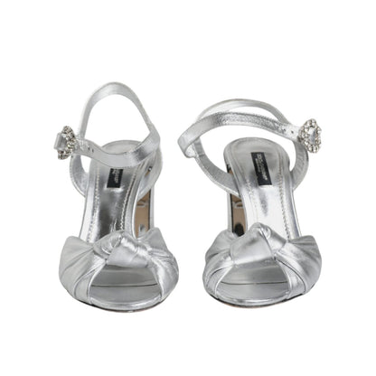 Dolce & Gabbana Silver Mirror Heels KEIRA Sandals Shoes
