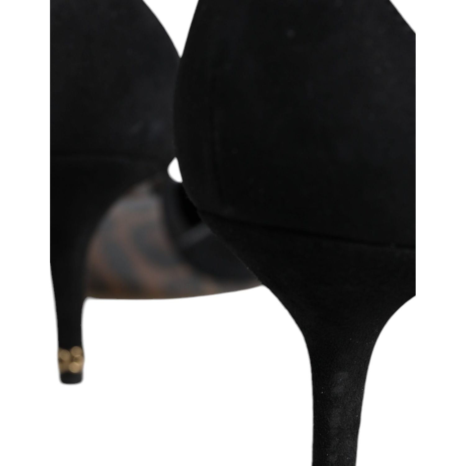 Dolce & Gabbana Black Suede Ankle Strap Heels Pumps Shoes
