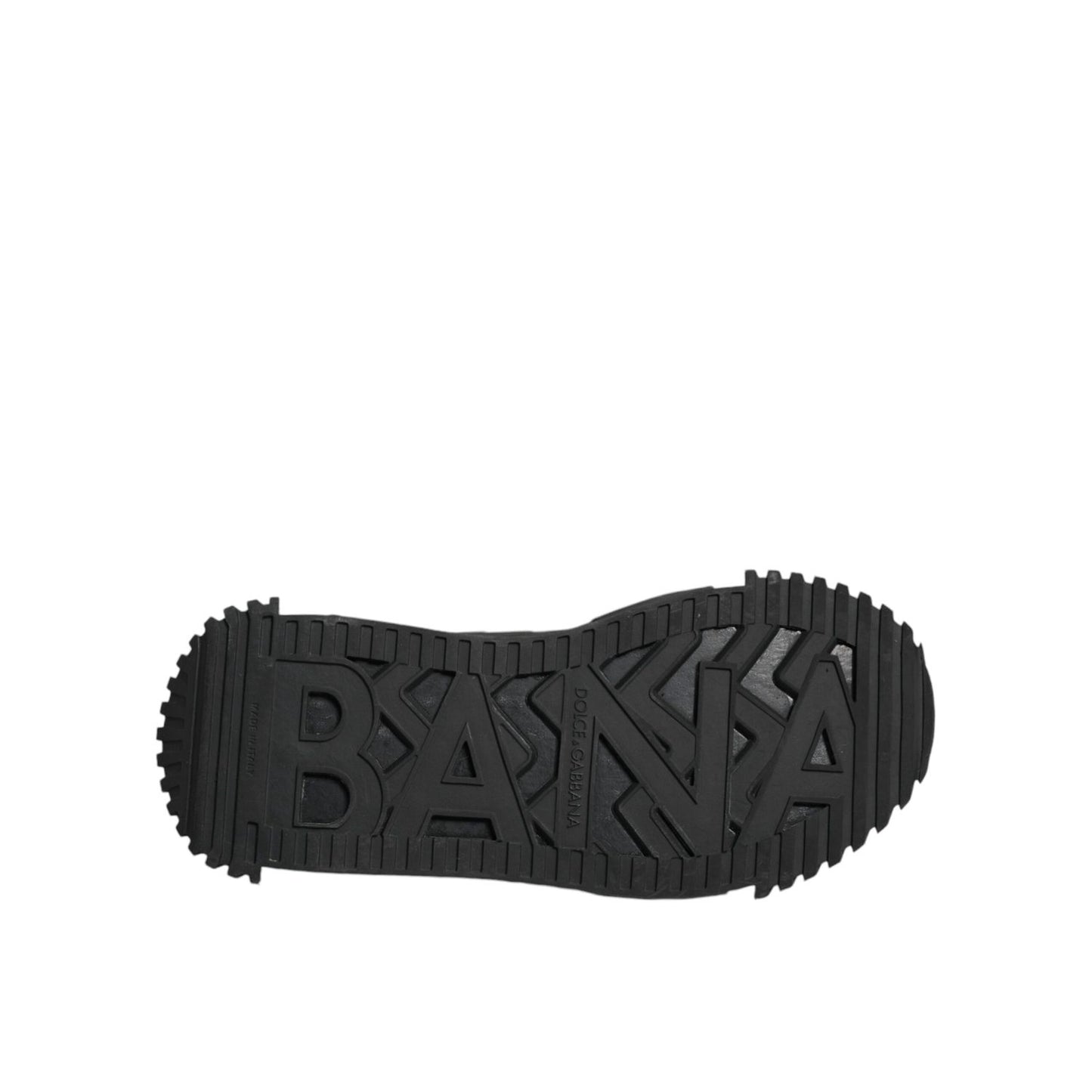 Dolce & Gabbana Black Logo Lace Up Low Top NS1 Sneakers Shoes