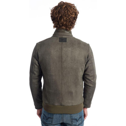 Roberto Pepe Luxury Green Eco Leather Men Jacket