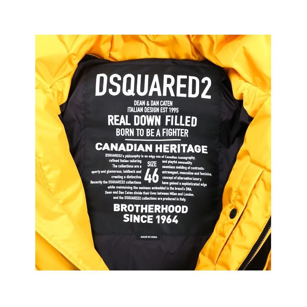 Dsquared² Yellow Nylon Men's Down Jacket