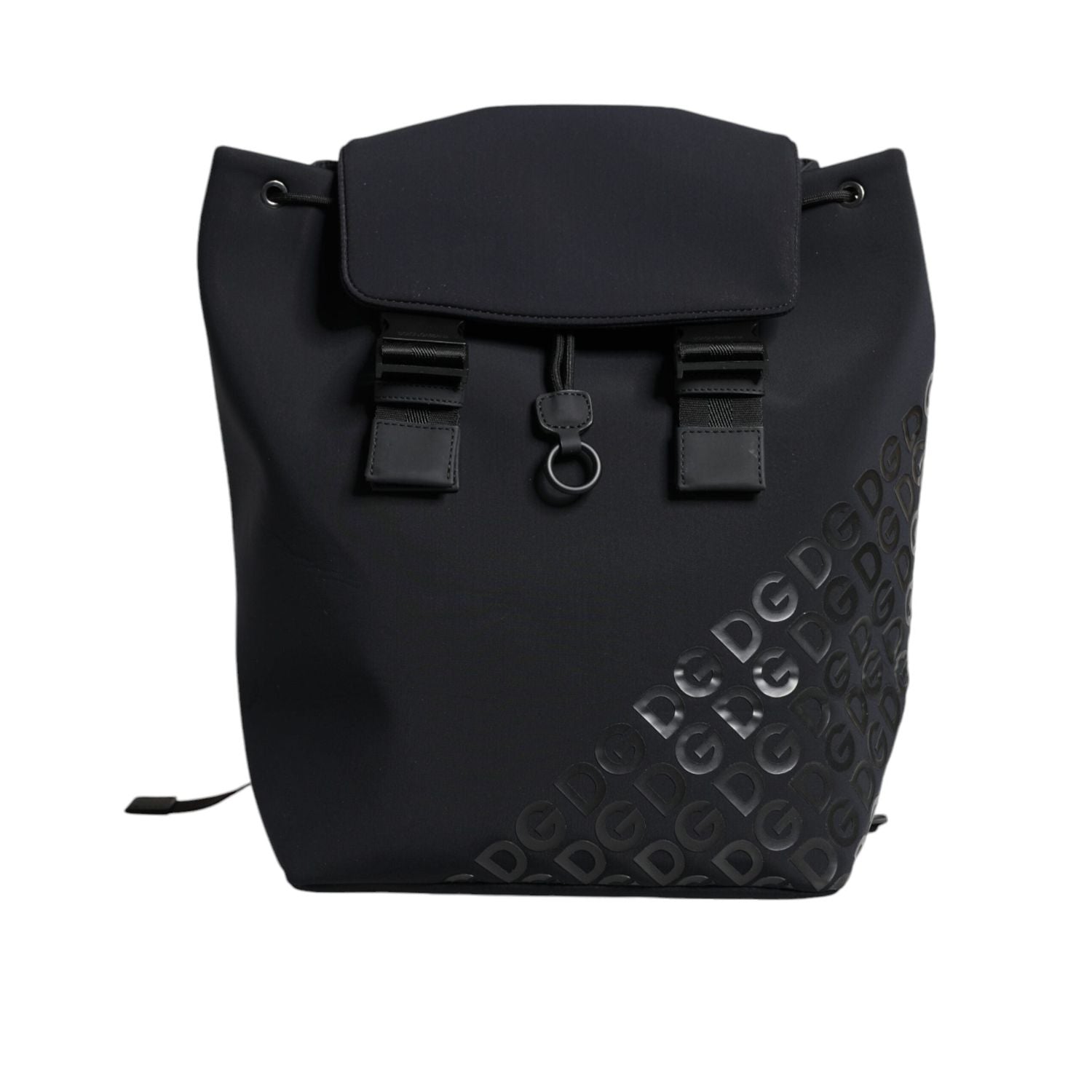 Front view with bag zipped and handles upright.