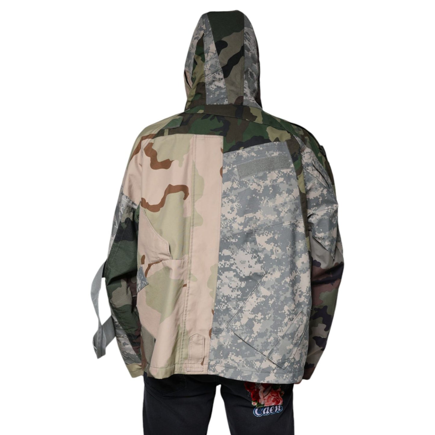 Dolce & Gabbana Multicolor Camouflage Full Zip Hooded Jacket