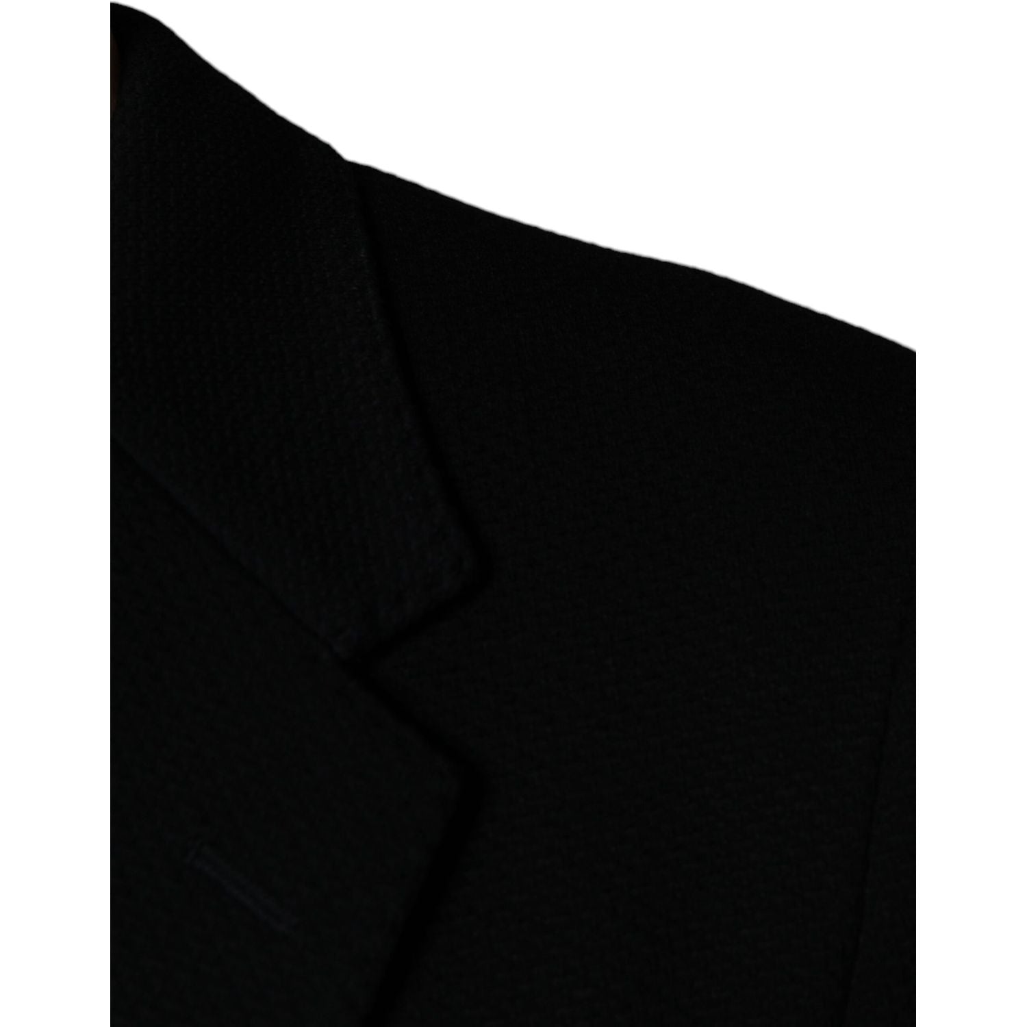 Dolce & Gabbana Black Crown Bee Single Breasted Coat Blazer