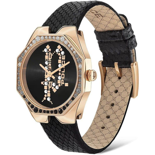 Police Black Leather Watch Police Tan