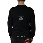 Dolce & Gabbana Black Logo Print CrewNeck Sweatshirt Sweater TSH7918-46
