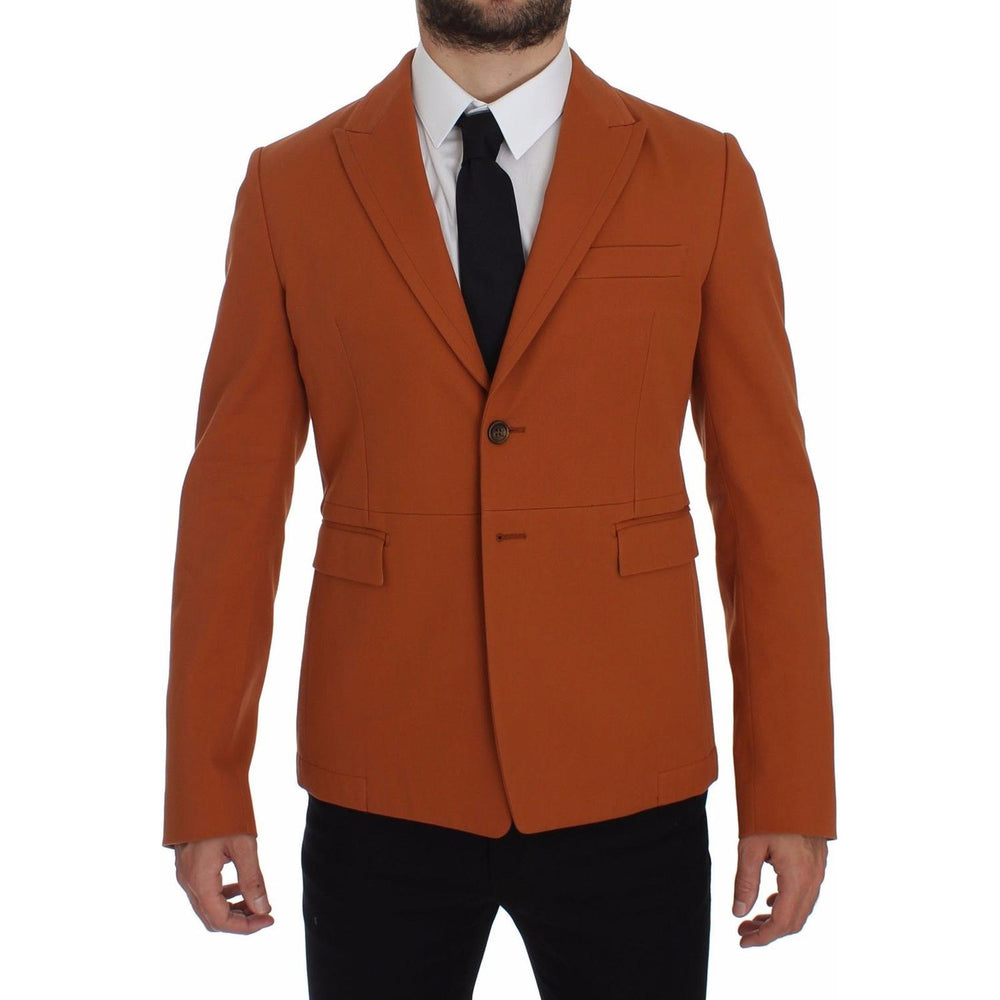 Dolce & Gabbana Orange Cotton Stretch Blazer GTT10104-4