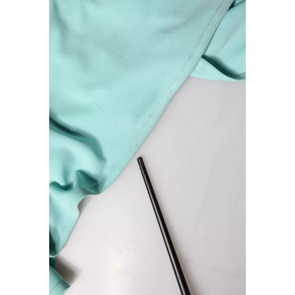 Christian Pellizzari Light Blue Jersey Long Drape One Shoulder Dress