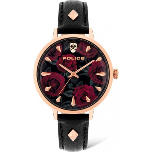 Police Black Leather Watch Police Wheat
