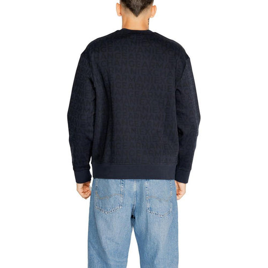 Armani Exchange Blue Cotton Sweatshirt AR-14712800010-IT44 | S