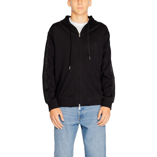 Armani Exchange Black Cotton Hoody AR-14712900009-IT44 | S