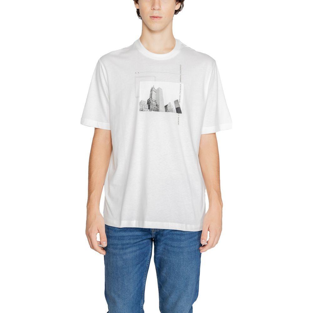 Armani Exchange White Cotton T-Shirt AR-14713400008-IT46 | M
