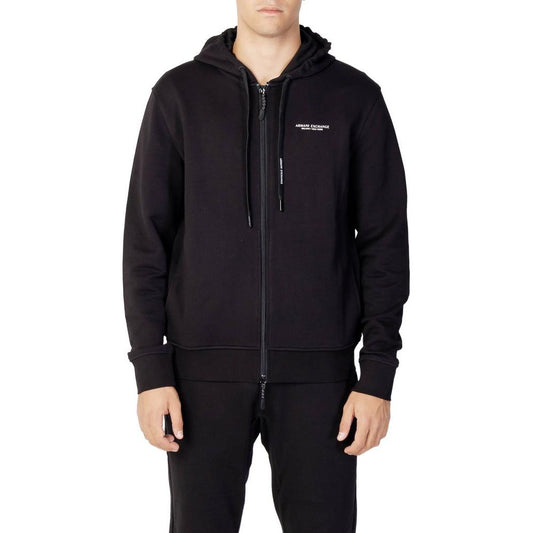 Armani Exchange Black Cotton Hoody AR-9047800009-IT44 | S