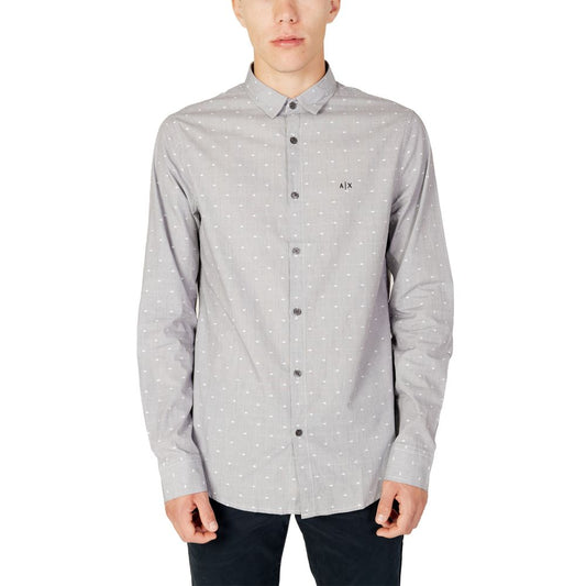 Armani Exchange Black Cotton Shirt AR-11824700009-IT44 | S