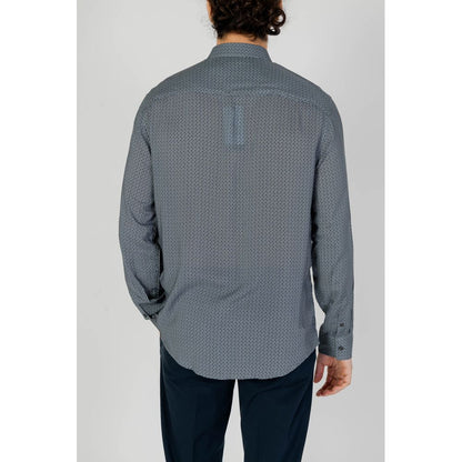 Armani Exchange Gray Viscose Pattern Shirt