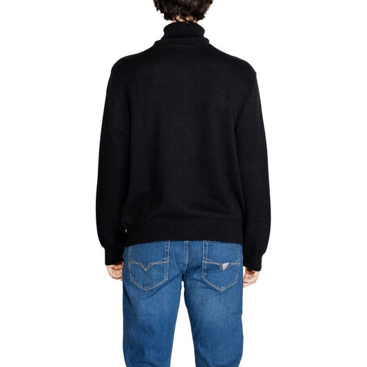 Armani Exchange Black Cotton Turtleneck AR-14713700009-IT44 | S