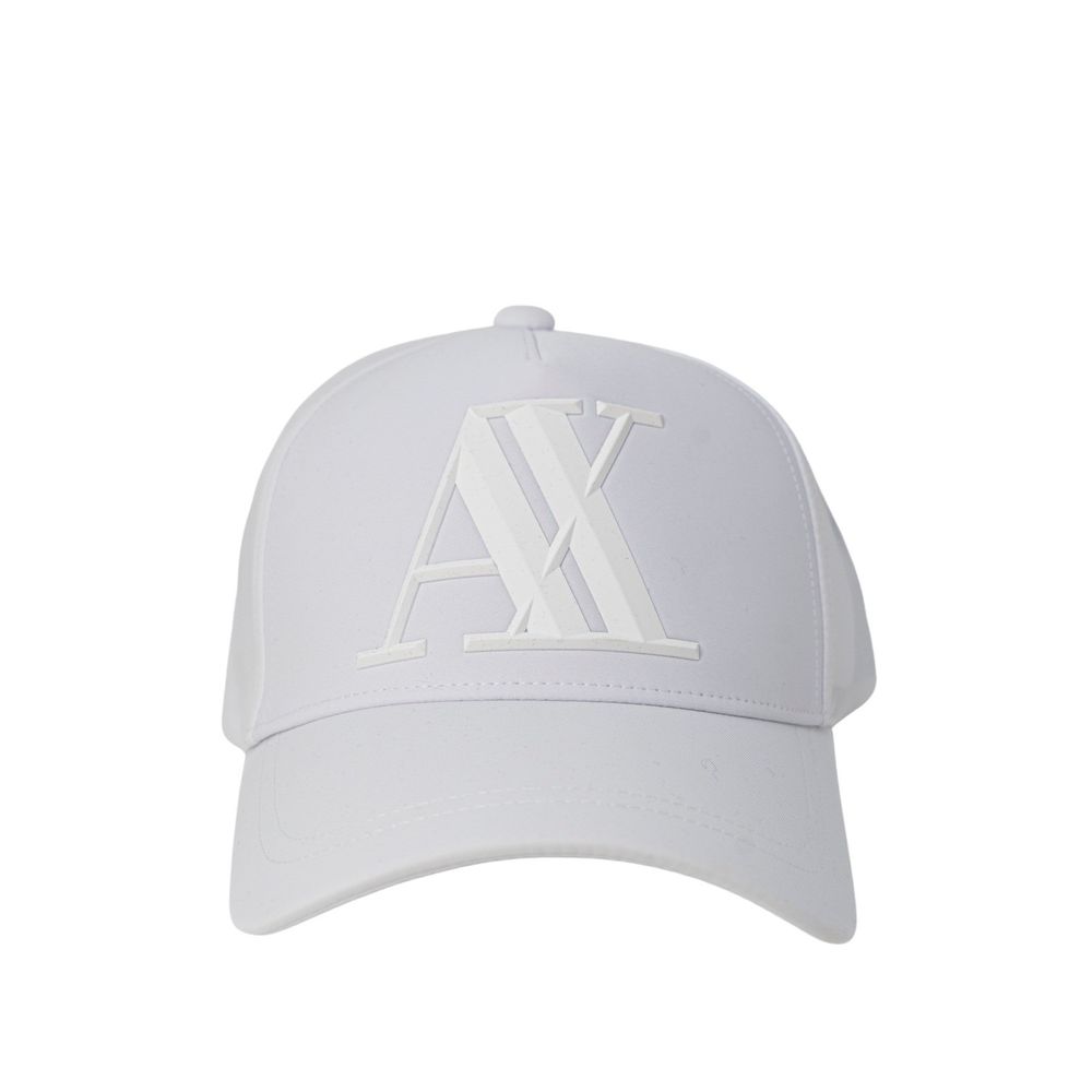 Armani Exchange White Cotton Cap (Baseball Hat)