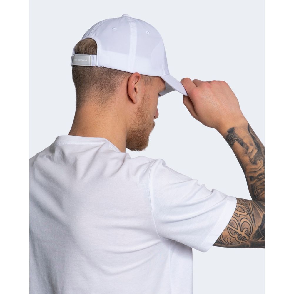Armani Exchange White Cotton Cap (Baseball Hat)