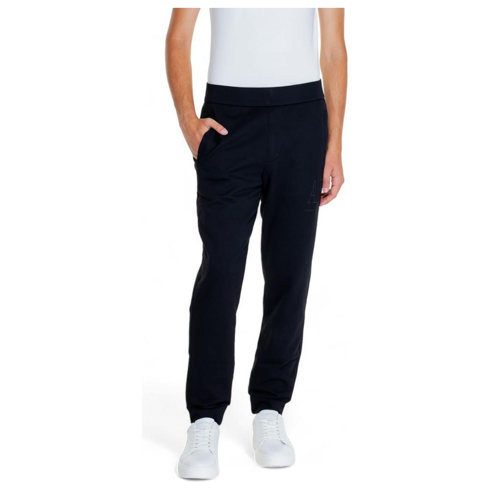 Armani Exchange Black Cotton Joggers Workout Pant AR-14882500009-IT42 | XS