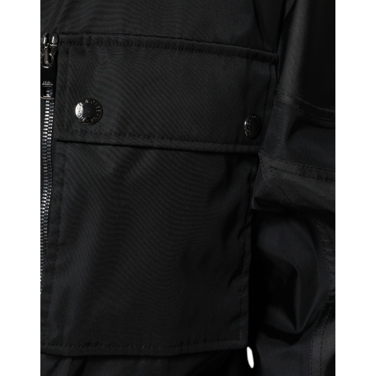 Dolce & Gabbana Black Nylon Winter Men Parka Coat Jacket