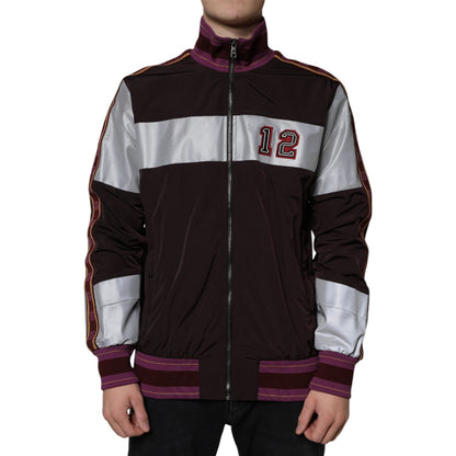 Dolce & Gabbana Multicolor Full Zip Jersey Men Bomber Jacket