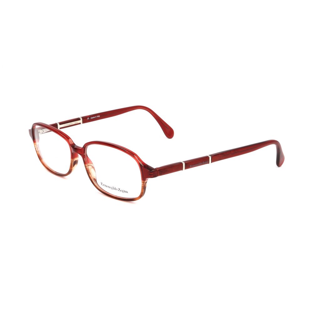 Ermenegildo Zegna Red Plastic Frames unisex glasses with 52/15/140 mm measurements