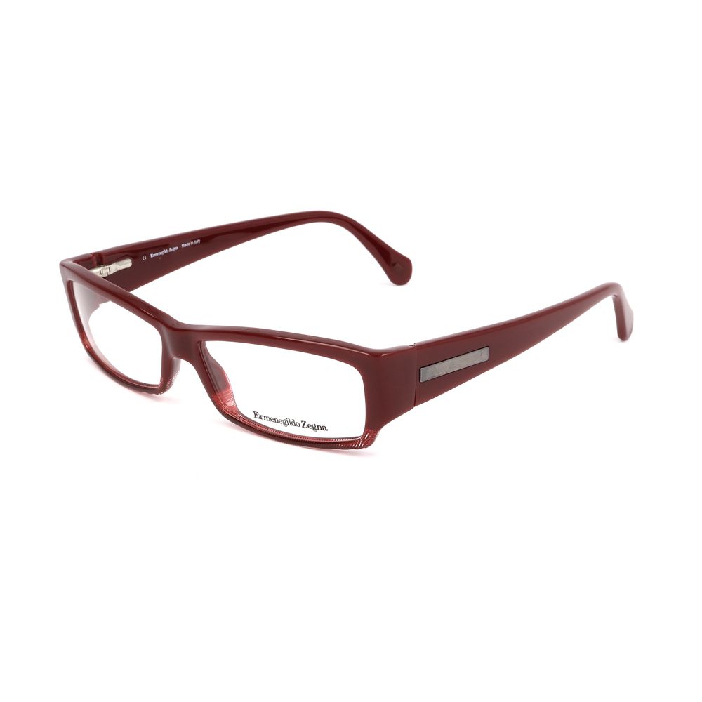Ermenegildo Zegna Red Plastic Frames, unisex glasses with measurements 55/14/135mm, stylish and durable eyewear.