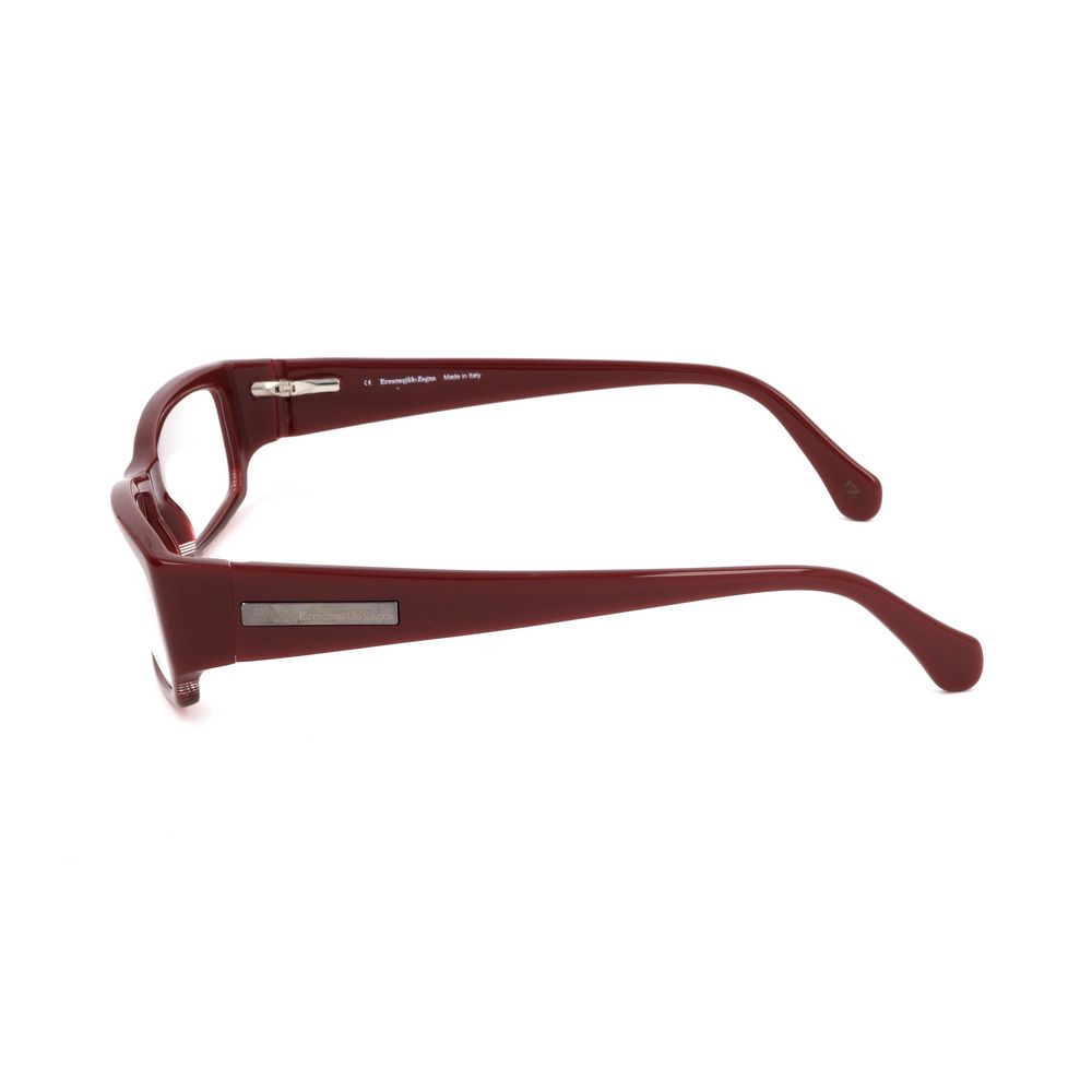 Ermenegildo Zegna Red Plastic Frames side view with unisex design, model VZ353609M8, made from durable plastic, size 55/14/135 mm.
