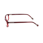 Side view of Ermenegildo Zegna Red Plastic Frames with measurements 56/16/140mm, unisex glasses.