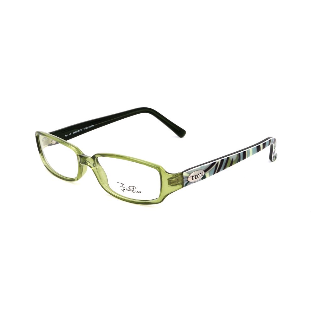 Emilio Pucci Green Plastic Frames, women's glasses with stylish plastic design, model EP2630300, dimensions 51/15/130 mm