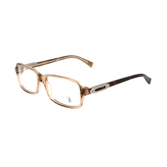 Side view of Tod's Brown Acetate Frames with square lenses and brown temples, model TO501804752, size 52/15/135 mm.