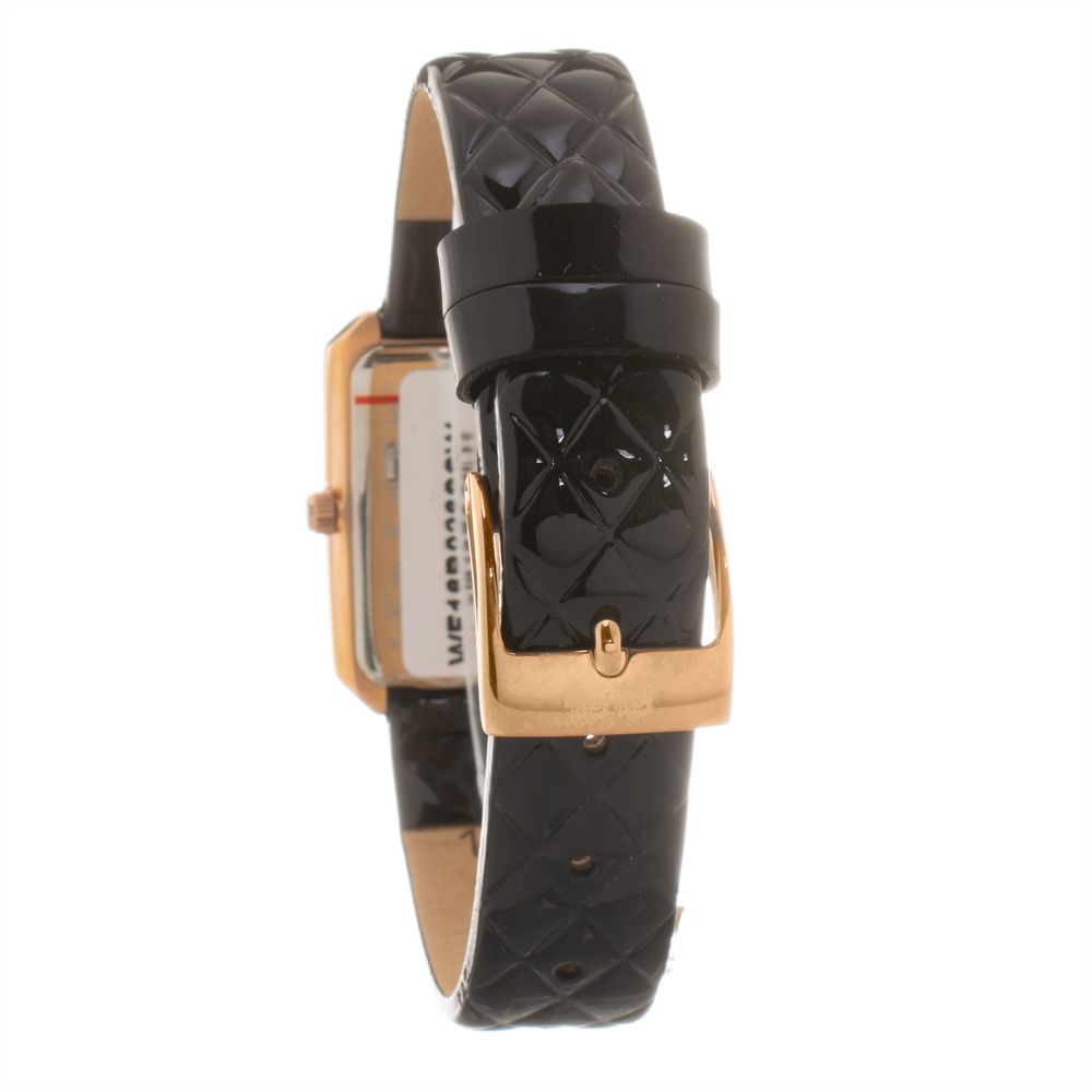Folli Follie Black Leather Dress Watch