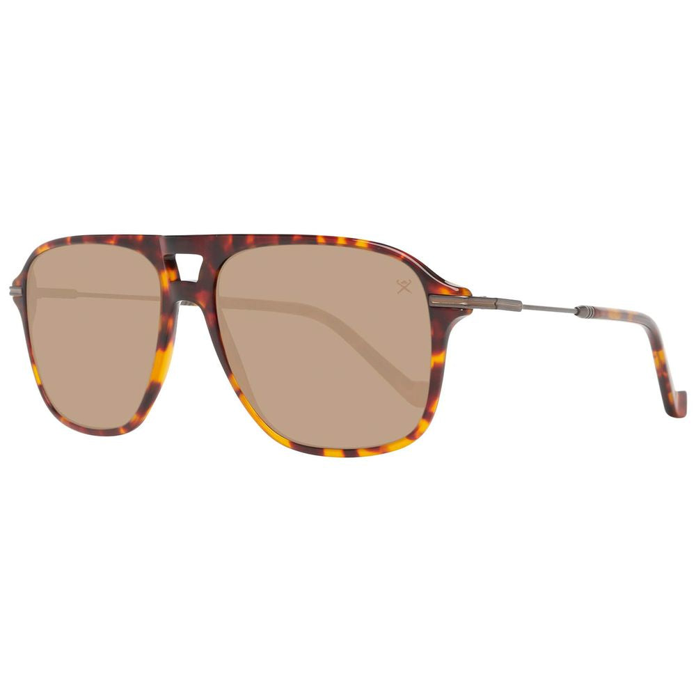 Hackett Brown Acetate Sunglasses with tortoiseshell frame and brown lenses, size 56/16/140mm, stylish eyewear for men.