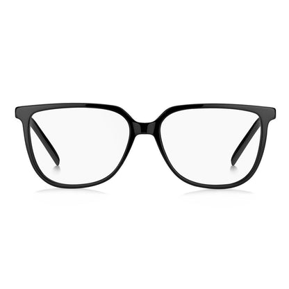 Hugo Boss Black Acetate Glasses (Frames) for women, model HG-1136-807, front view, acetate material, black color, size 54/15/145 mm.