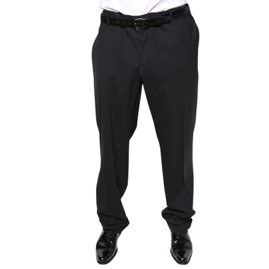 Dolce & Gabbana Black Wool Men Formal Dress Pants PAN75566-58